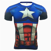 Load image into Gallery viewer, 2017 High Quality 3D T Shirt Men Captain America Print Fitness Compression Shirts Cosplay Quick-Drying Workout T-Shirt MenTops